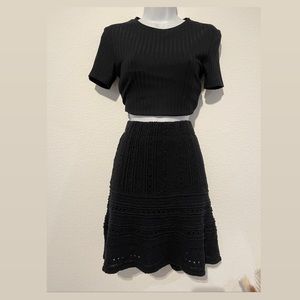 Zara Midi Knit Black Skirts